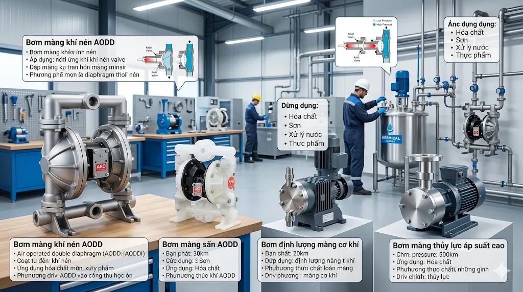 Cấu tạo và nguyên lý hoạt động của membrane pump