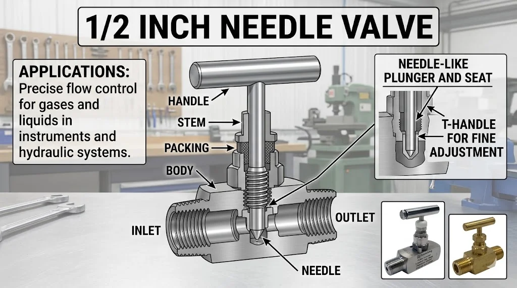 Needle valve 1/2 inch là gì