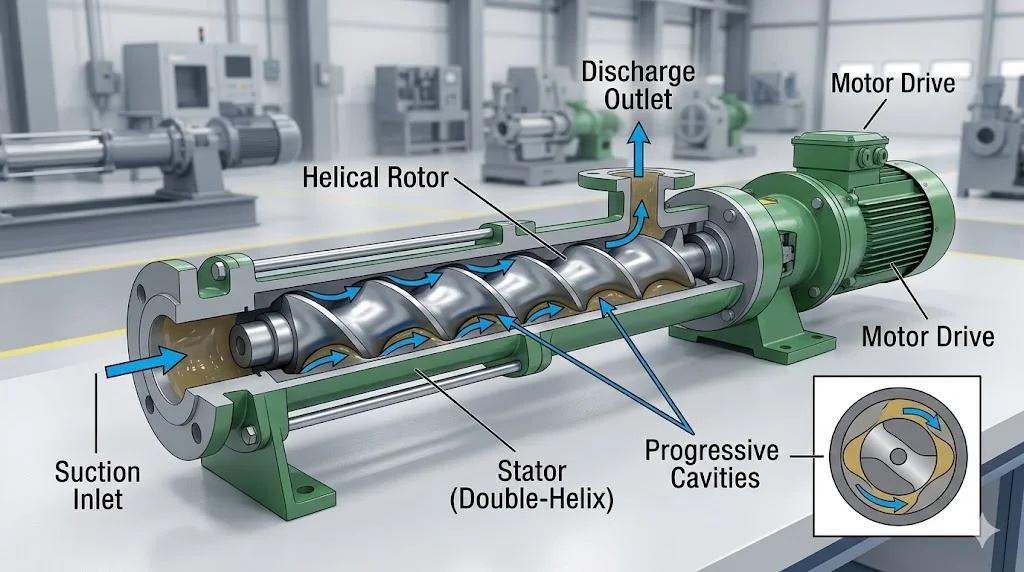 Cấu tạo của progressive pump