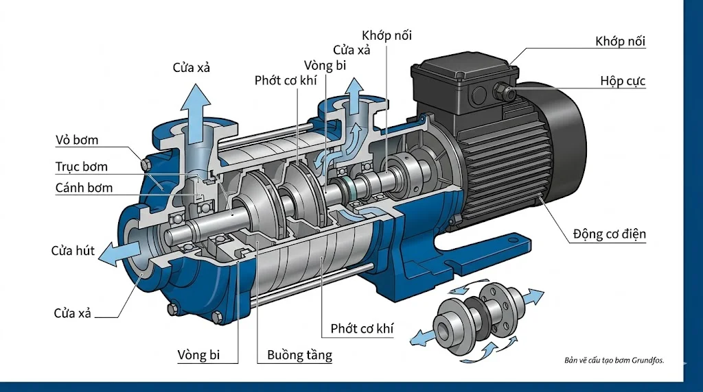 Cấu trúc của pump Grundfos catalog