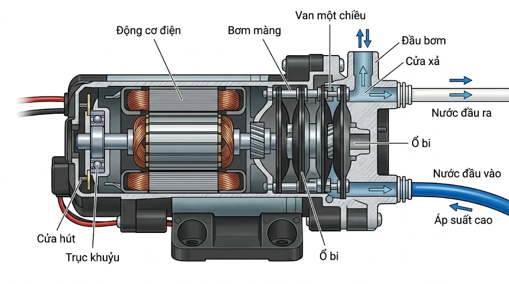Cấu tạo và nguyên lý hoạt động của RO pump