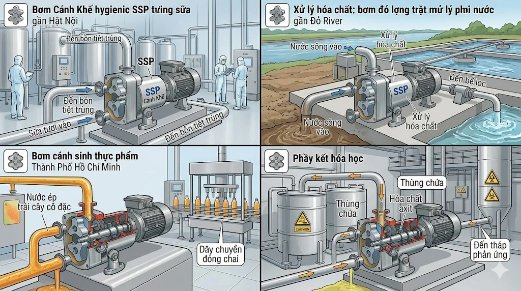 Ứng dụng của SSP pump trong thực tế