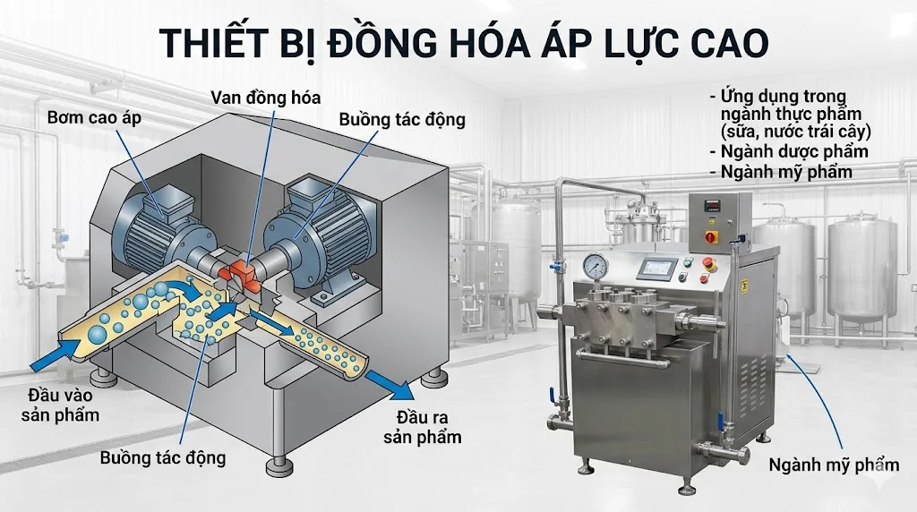 Khái niệm thiết bị đồng hóa áp lực và đặc điểm nổi bật
