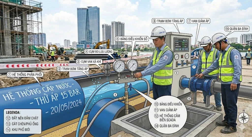 Tiêu chuẩn thử áp trong đường ống phổ biến