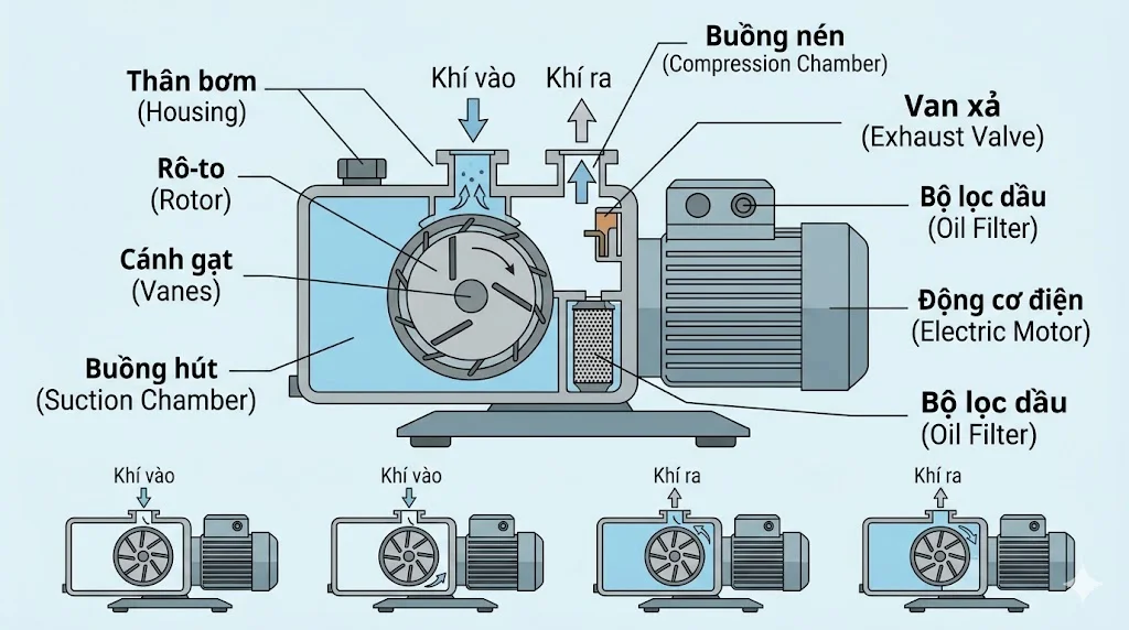Các yếu tố ảnh hưởng đến vacuum pump 