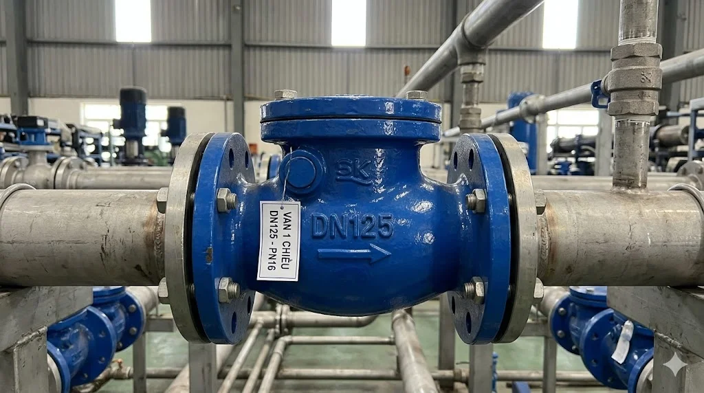 Khái niệm van 1 chiều DN 125 trong thực tế
