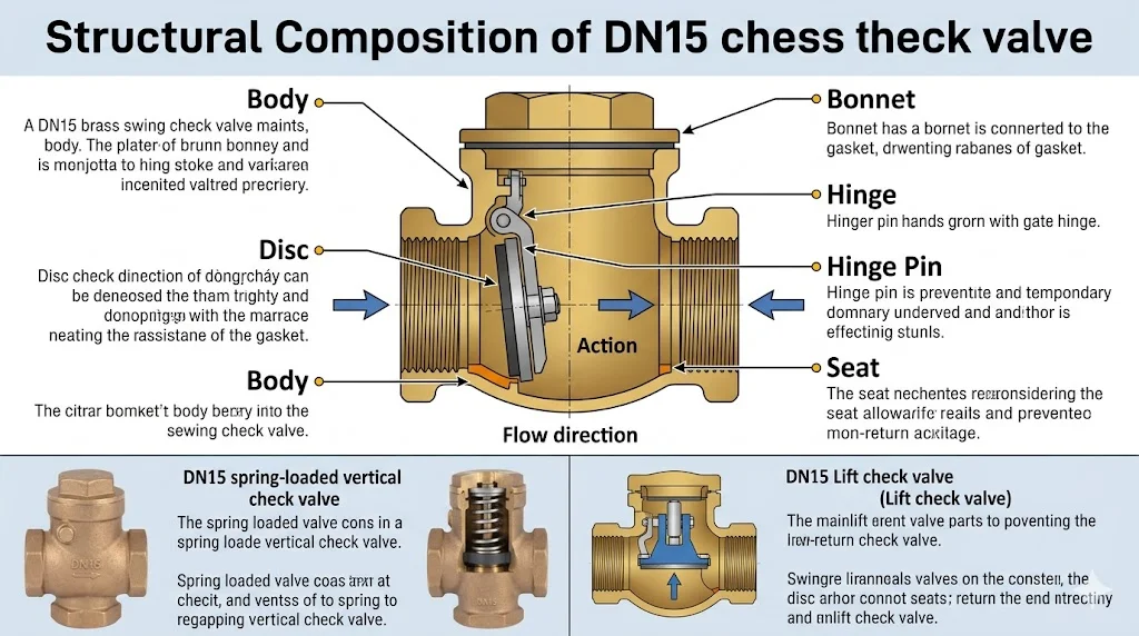 Cấu tạo và nguyên lý hoạt động của van một chiều DN15