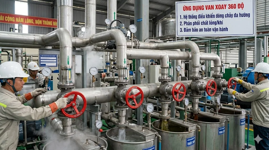 Cách chọn van xoay 360 đúng kỹ thuật và tránh sai lầm