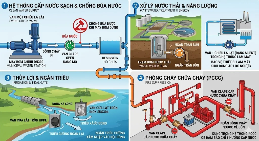 Các thông số kỹ thuật quan trọng của van clape
