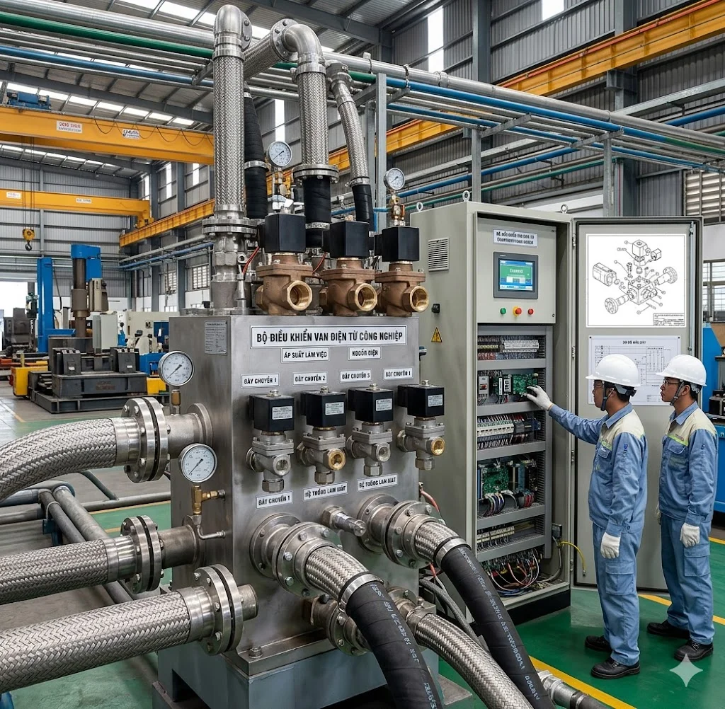 Cấu tạo của van điện công nghiệp