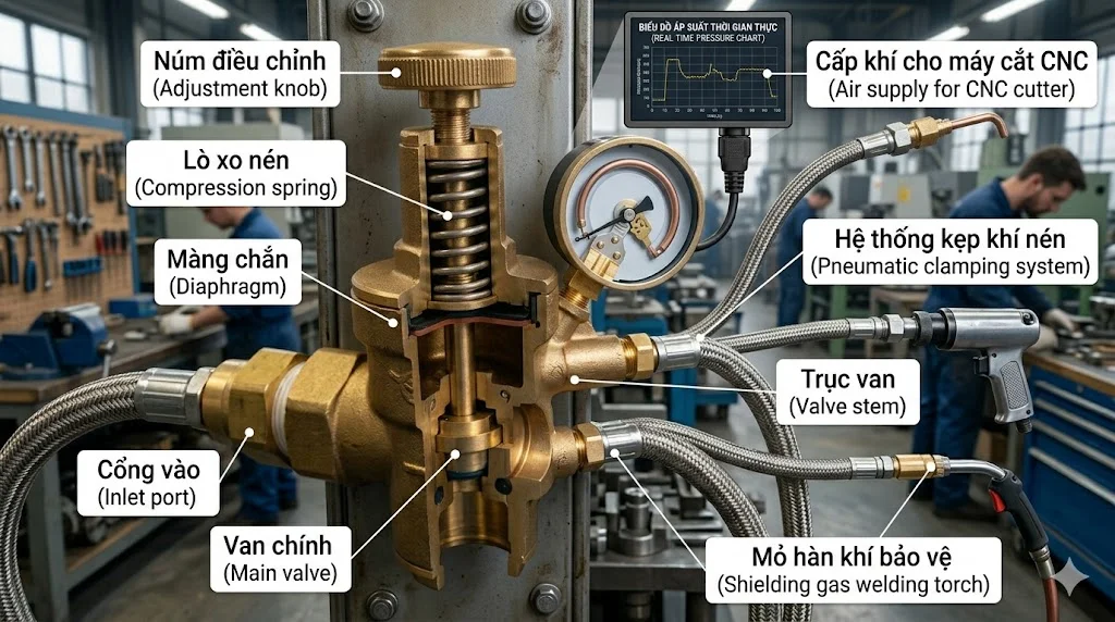 Cách chọn van điều áp đồng hồ đúng kỹ thuật