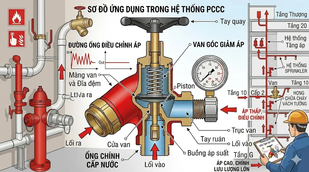 Các thông số kỹ thuật quan trọng của van góc giảm áp