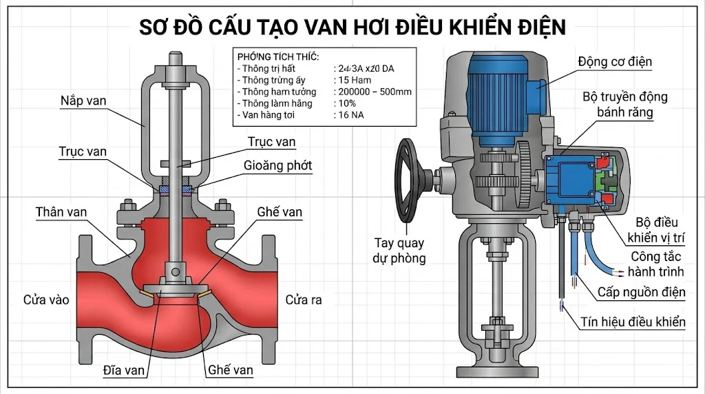 Cấu tạo và nguyên lý hoạt động của van hơi 