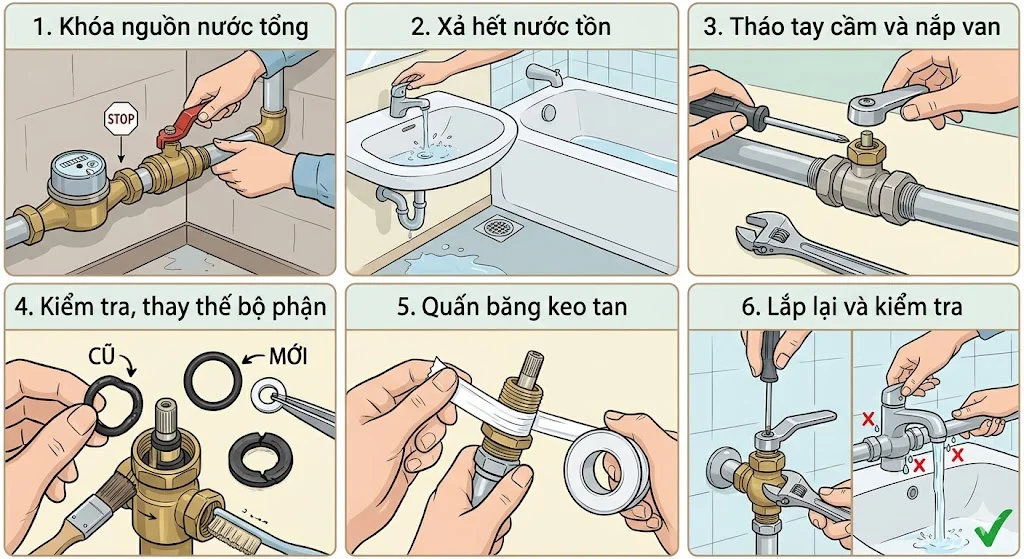 Van khóa nước rỉ là gì và dấu hiệu nhận biết