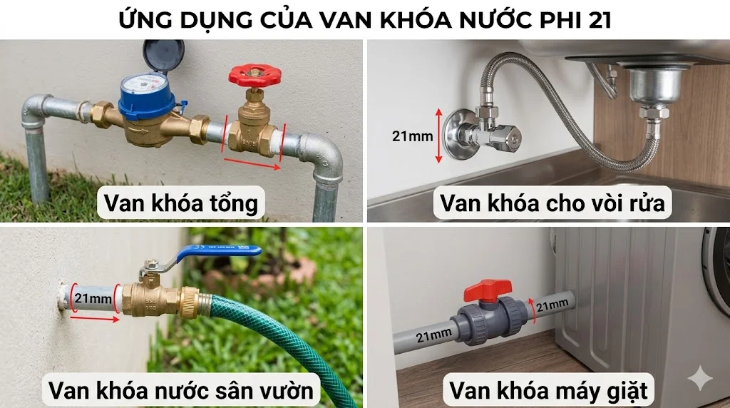 Cách chọn van khóa phi 21 đúng kỹ thuật
