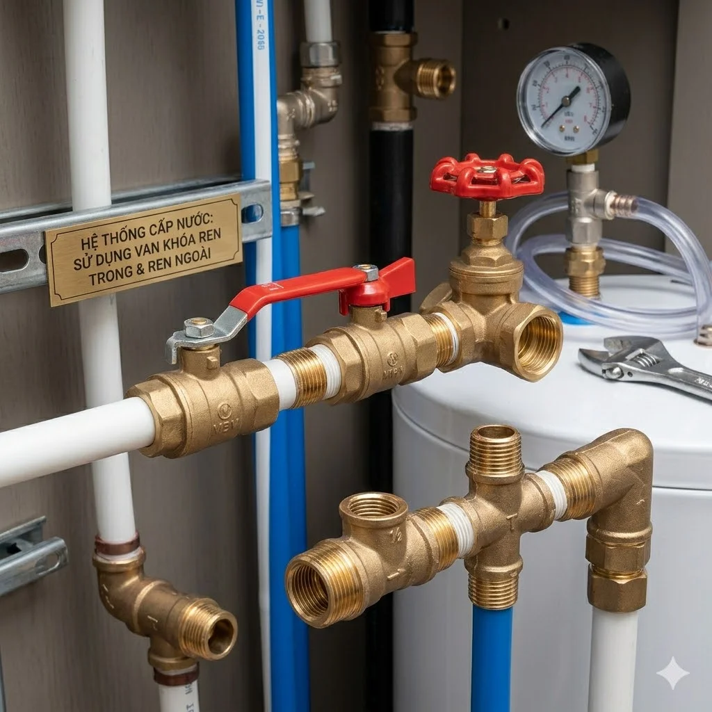 Ứng dụng thực tế của van khóa nước ren 