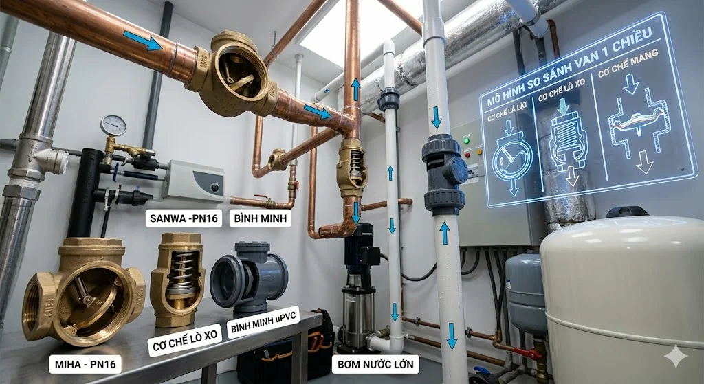 Cấu tạo của van 1 chiều tốt nhất