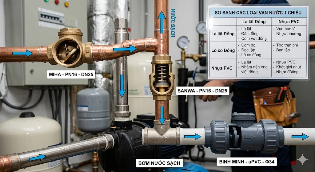 Khái niệm van 1 chiều tốt nhất và đặc điểm nổi bật