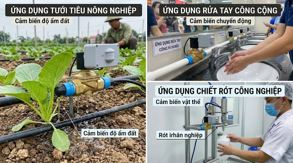 Ứng dụng của van cảm biến