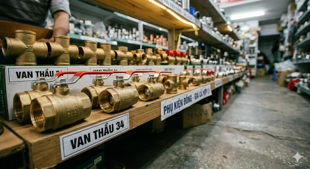 Cấu tạo và nguyên lý hoạt động của van thau 3 4