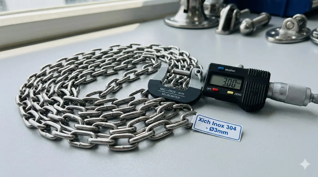 Xích inox 304 Φ 3 là gì