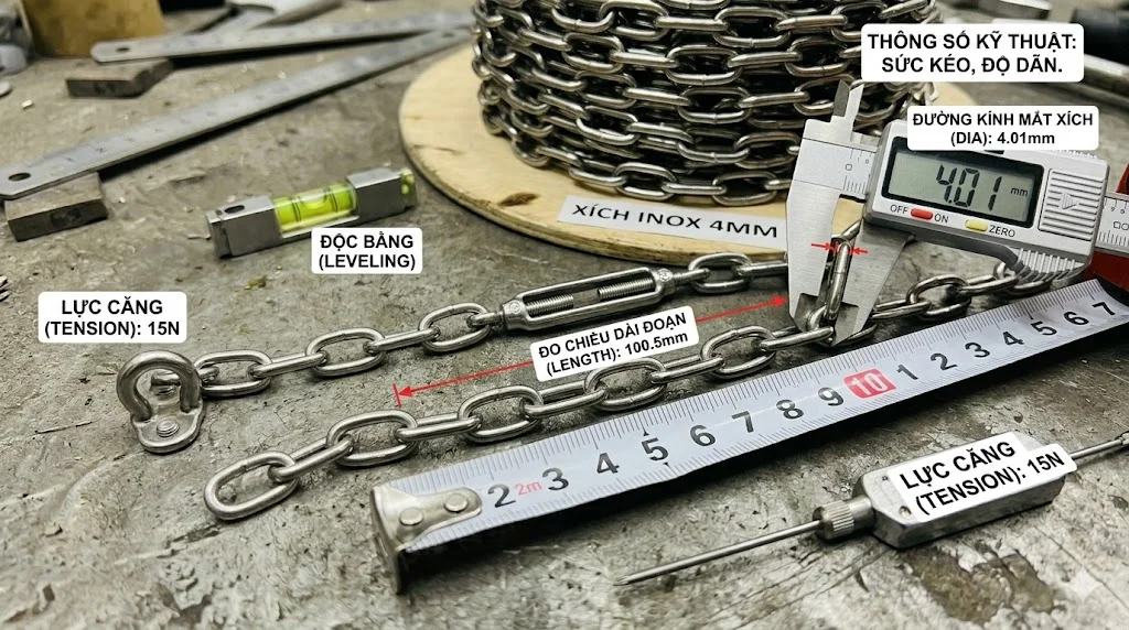 Cách chọn xích inox 4 mm đúng kỹ thuật