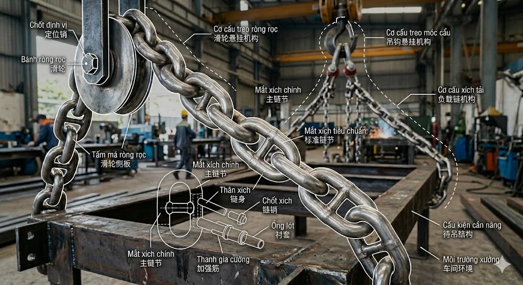 Đặc điểm nổi bật của xích inox Φ lớn 20