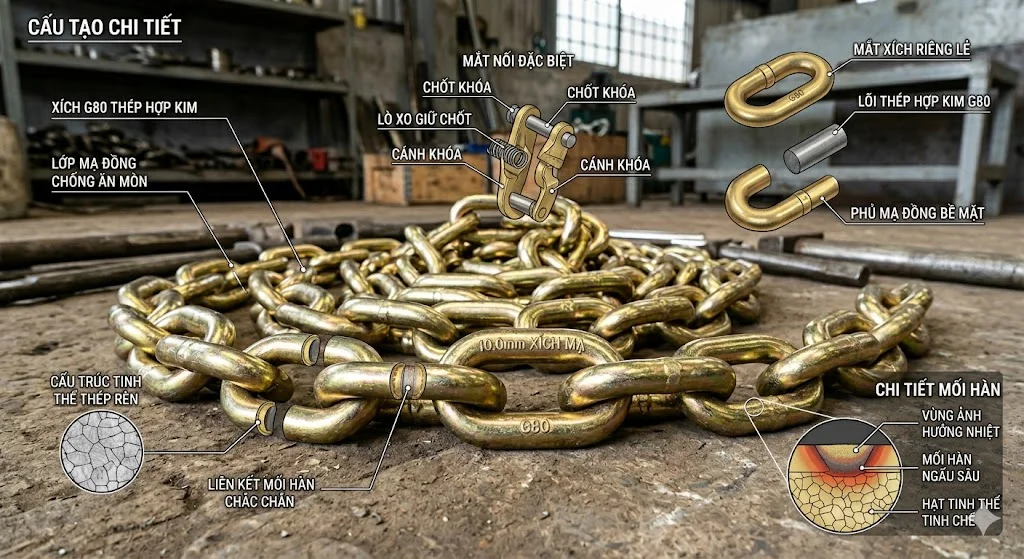 Cách chọn xích mạ 10mm đúng kỹ thuật
