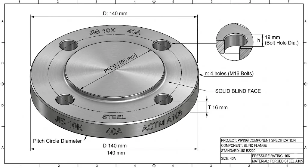 Khái niệm 40A JIS 10K và ý nghĩa từng thành phần