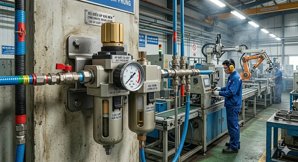 Ứng dụng của bộ điều áp khí nén