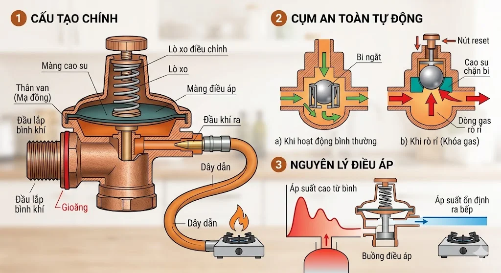 Giới thiệu và đặc điểm nổi bật của kết cấu van gas