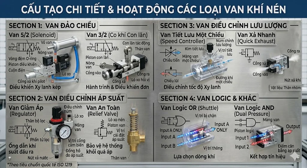 Ứng dụng của ký hiệu van khí nén trong thực tế