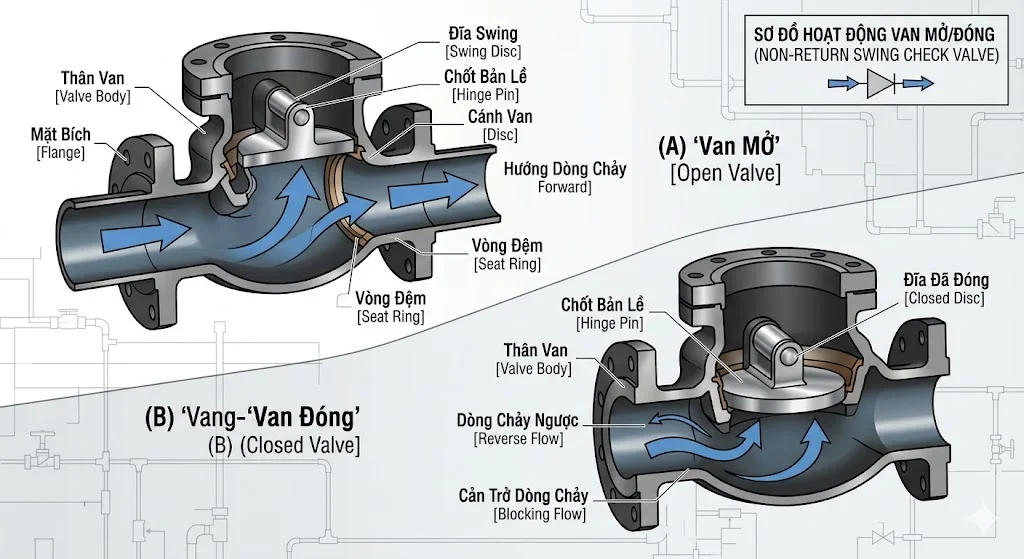 Giới thiệu và đặc điểm nổi bật của non return swing ưvalve