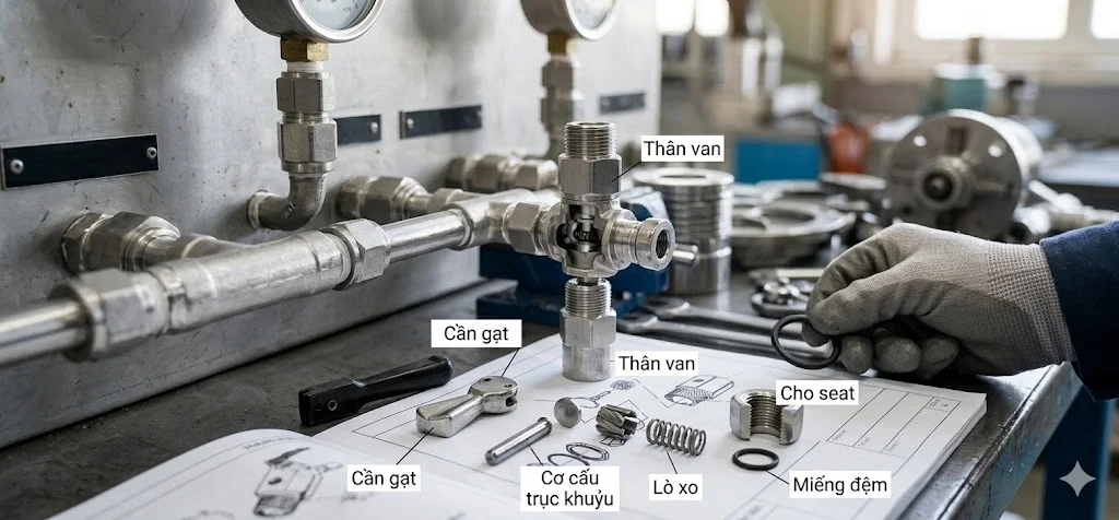 Cấu tạo toggle valve