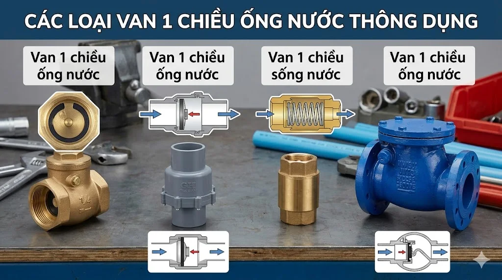 Khái niệm van một chiều ống nước và đặc điểm nổi bật