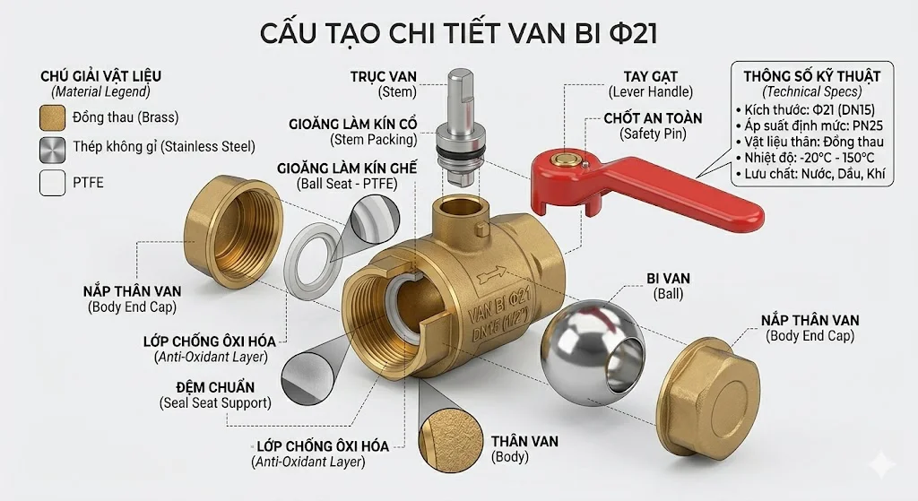 Van bi 21 và ứng dụng thực tế