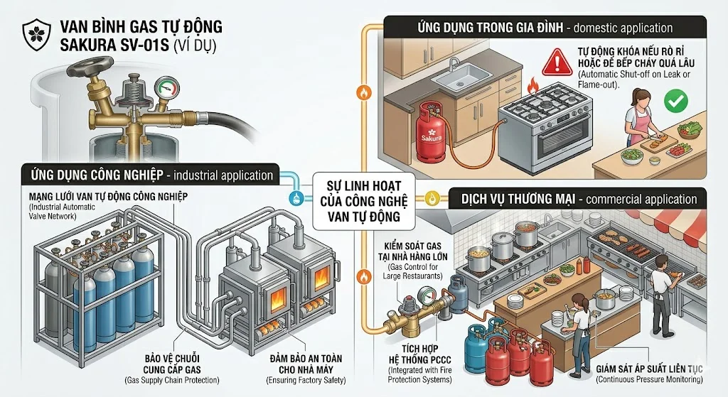 Cách chọn van bình ga tự động đúng kỹ thuật
