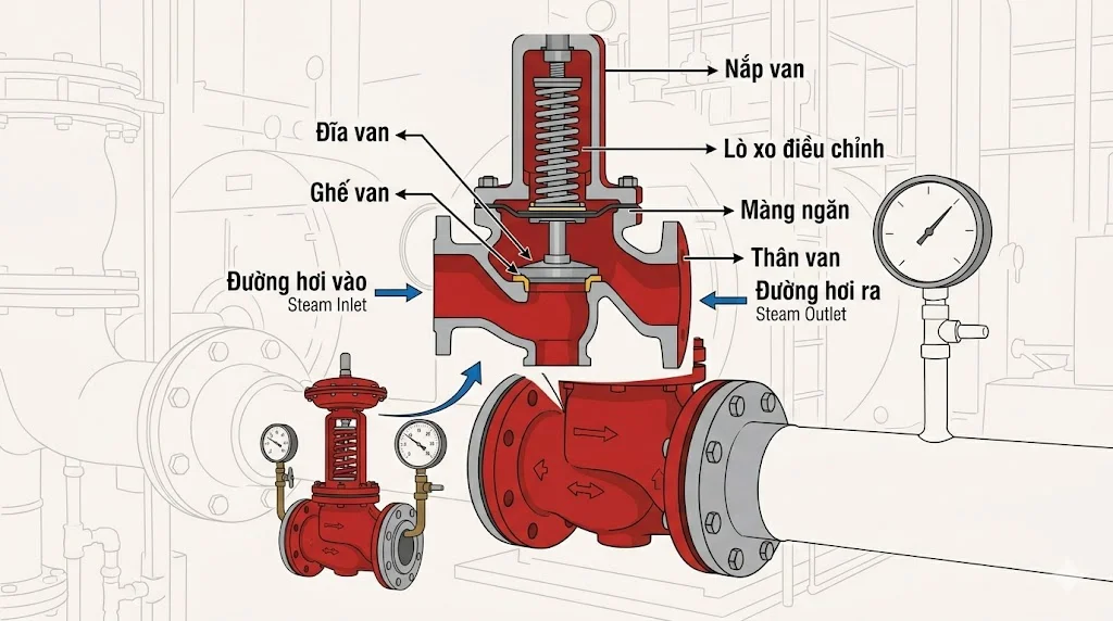 Ứng dụng của van điều áp hơi trong thực tế