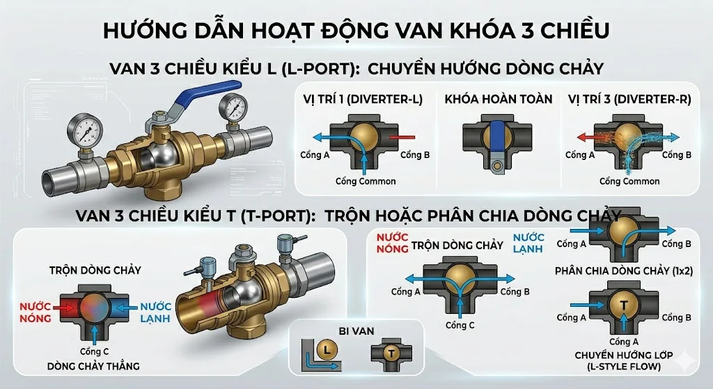 Van khóa ba chiều và ứng dụng thực tế