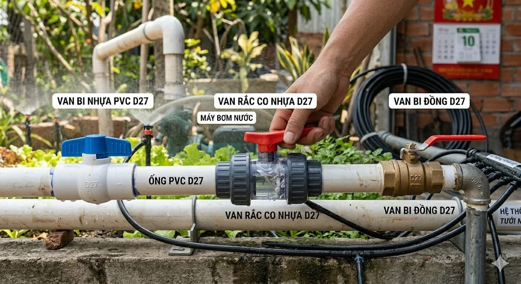 Cách chọn van khóa D 27 đúng kỹ thuật