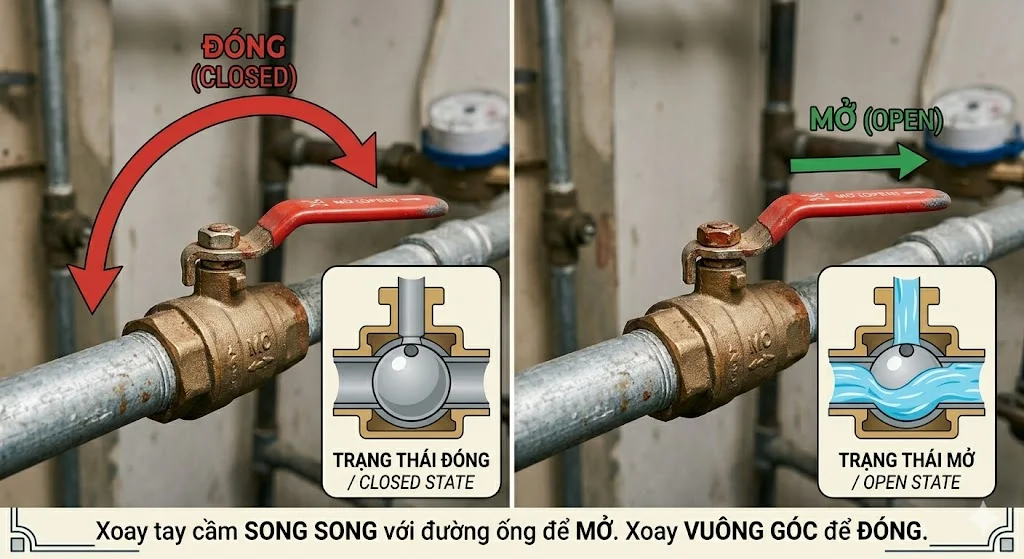 Những lưu ý khi sử dụng van nước