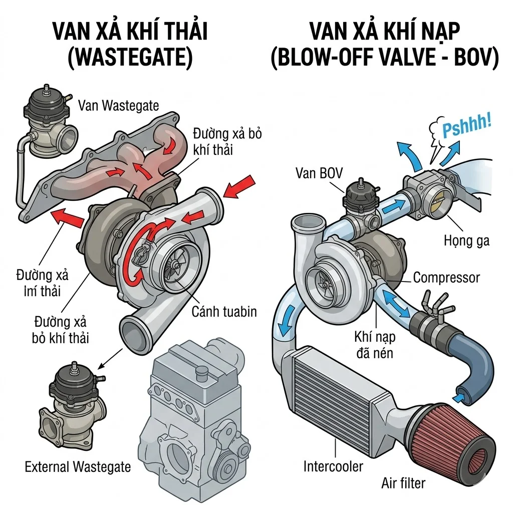 Khái niệm van xả Turbo và đặc điểm nổi bật