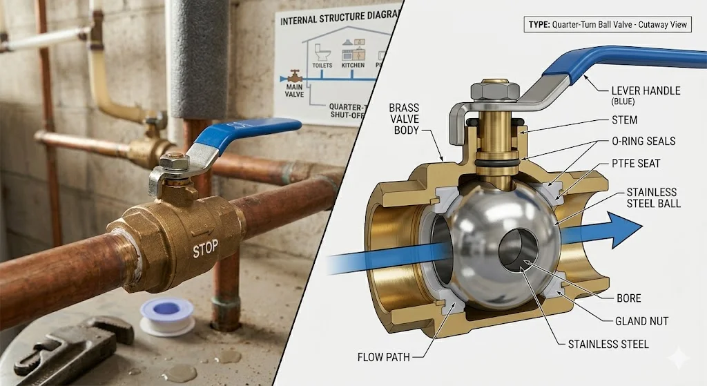 Cấu tạo và nguyên lý hoạt động của water pipe stop valve