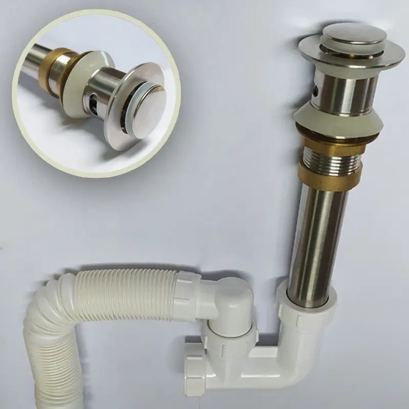 bộ xả lavabo ruột gà inox 1