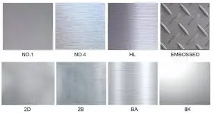 các loại bề mặt inox