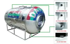 cách lắp bồn nước inox đứng