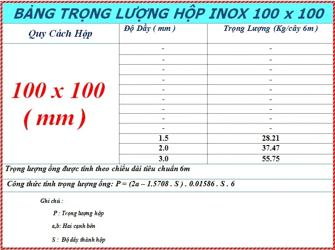 hộp inox 100x100